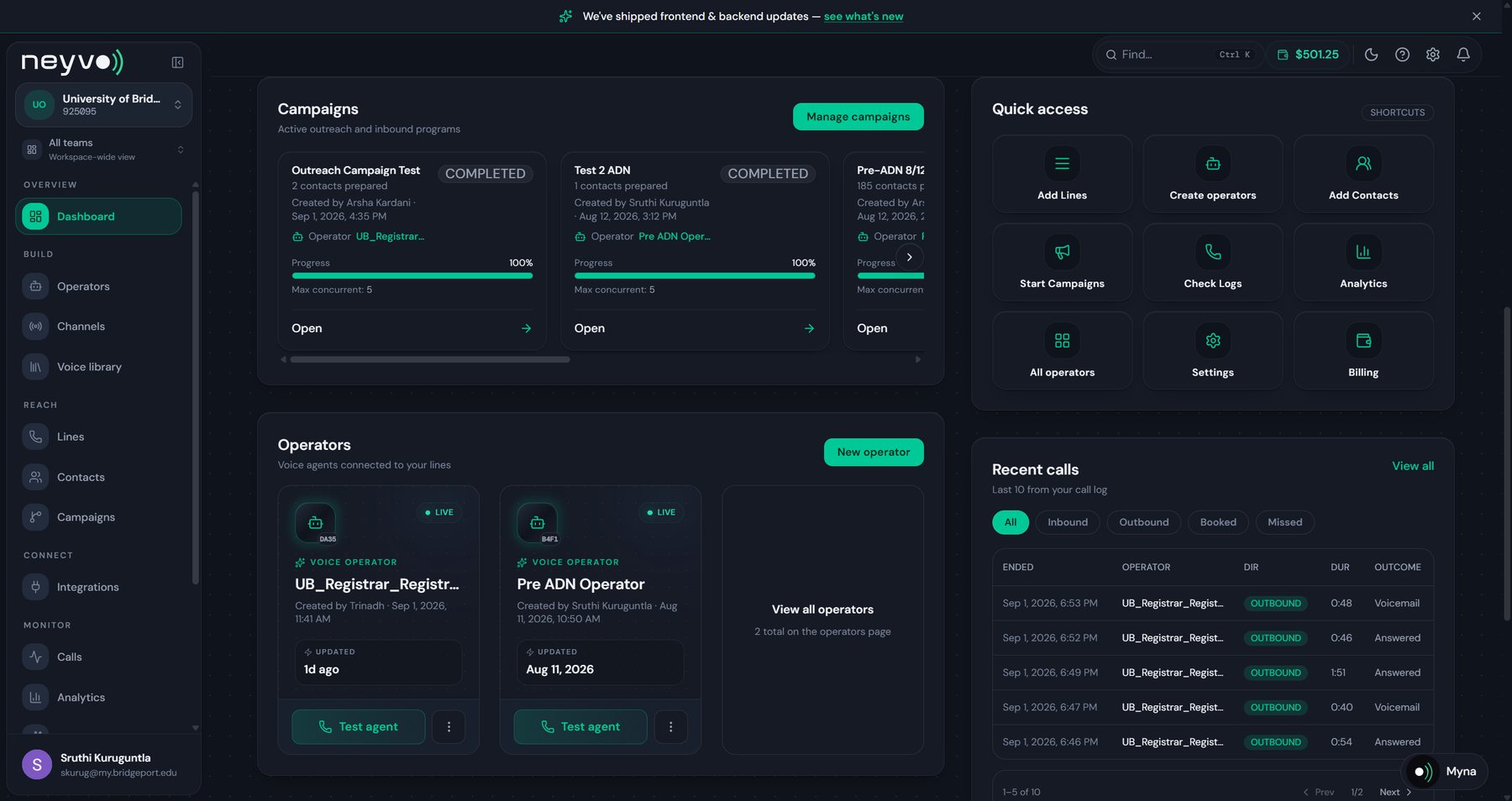 Performance snapshot view